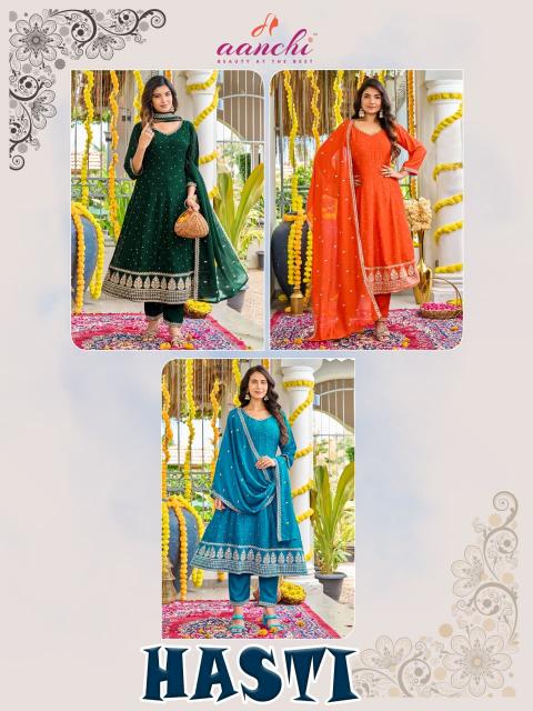 Aanchi hasti 3pcs best place to buy kurti in wholesale in delhi